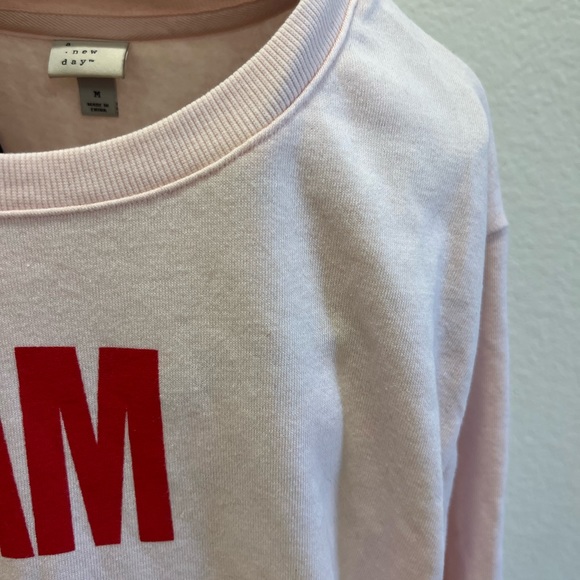 EUC A New Day Inspirational Pink Crewneck Sweater - Picture 3 of 4
